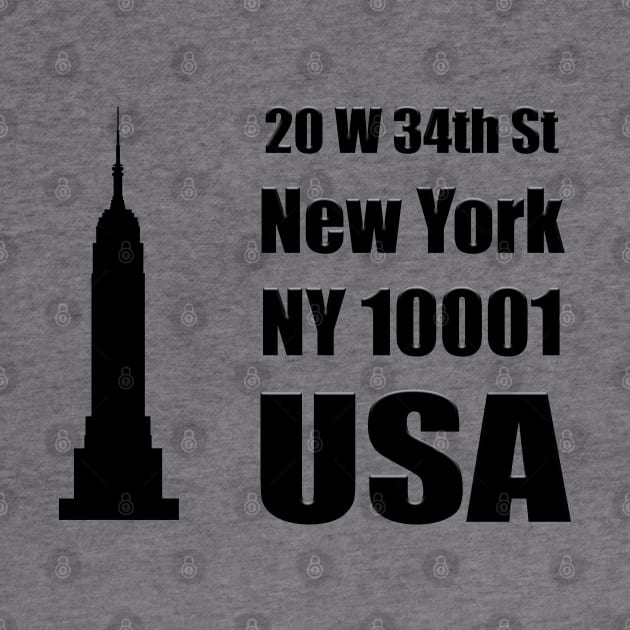 Empire State Building Silhouette Address by Wayne Brant Images